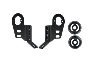 Polaris RZR Turbo Light Bar Mounting Kit - Rigid Industries - A-Pillar Mount - Black - `14-`17